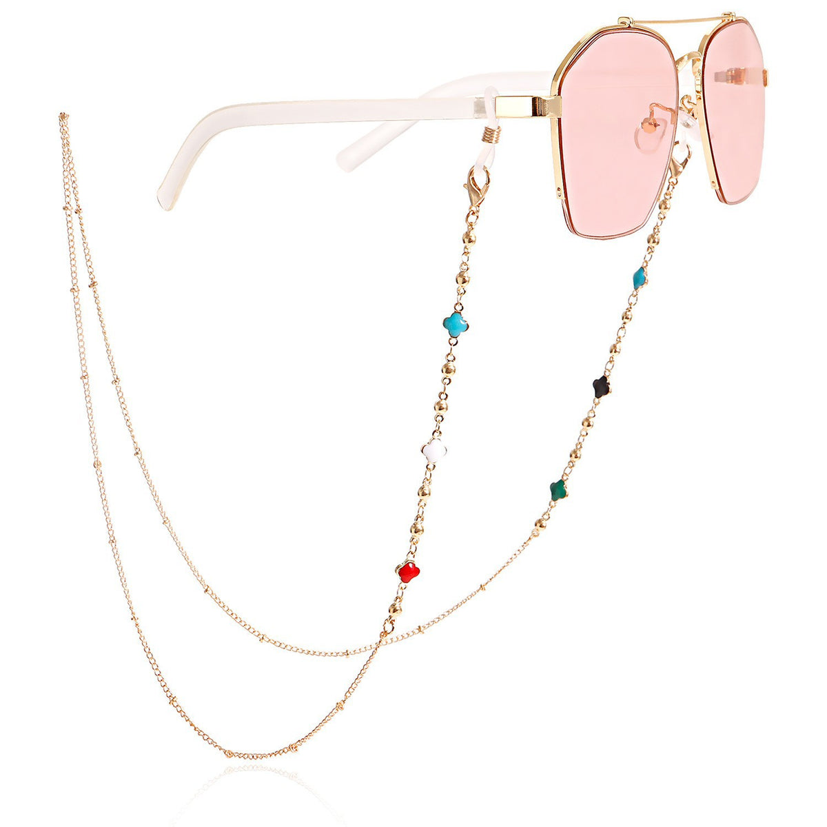 Stylish Sunglasses with Decorative Chain Acalora