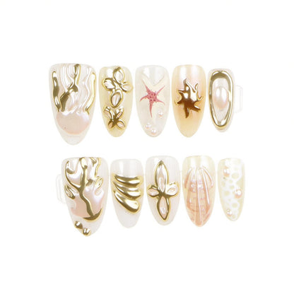 Artistic Press-On Nail Art Acalora