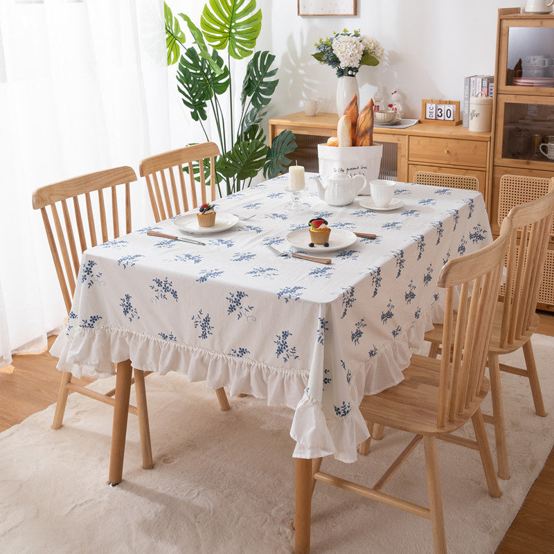 Elegant Floral Print Tablecloth