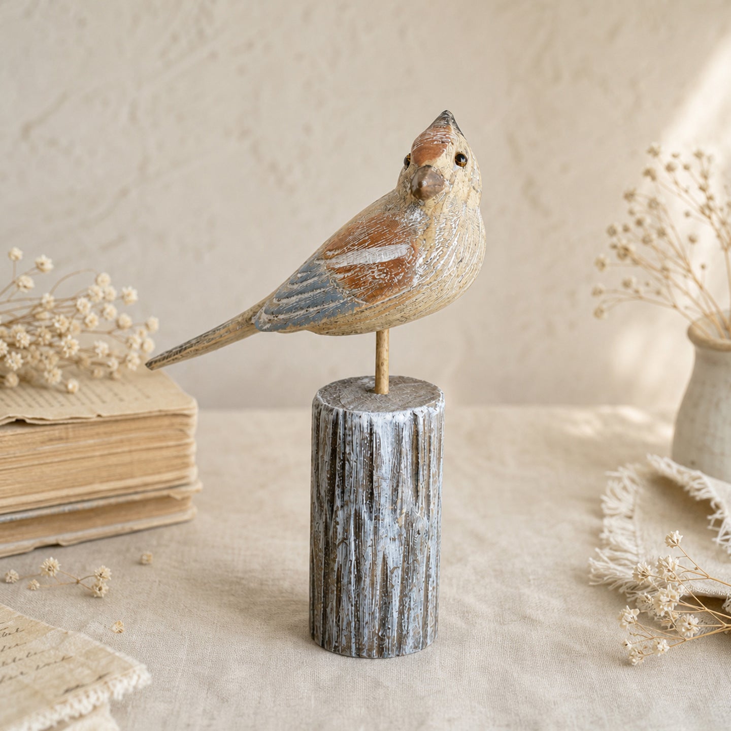 Handmade Bird Sculpture Accent