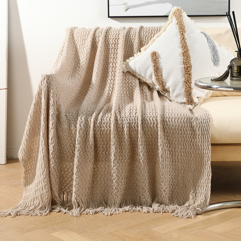 Cozy Knitted Throw Blanket