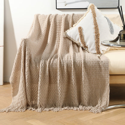 Cozy Knitted Throw Blanket