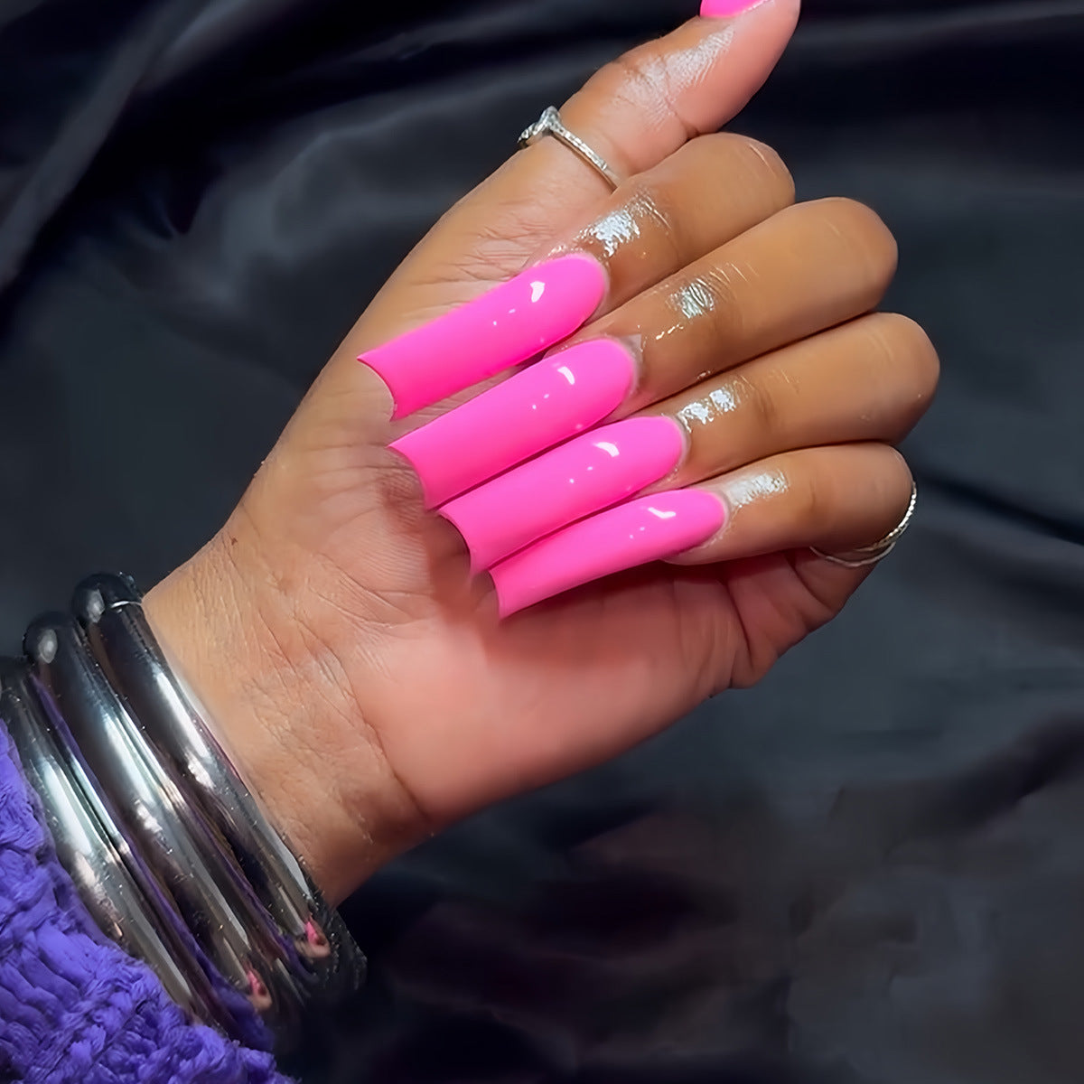 Stylish Sculpted Long Press-On Nails Acalora