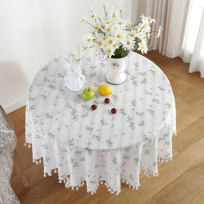 Floral Embellished Table Cover
