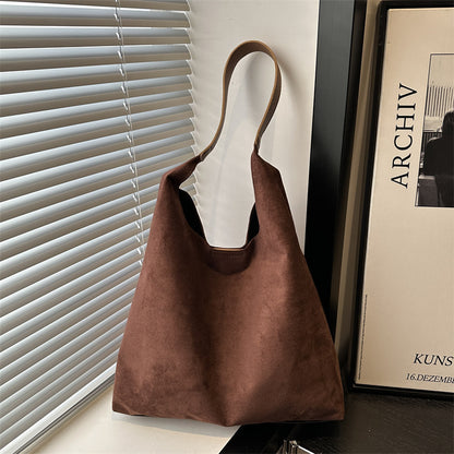 Suede Slouchy Hobo Bag Acalora
