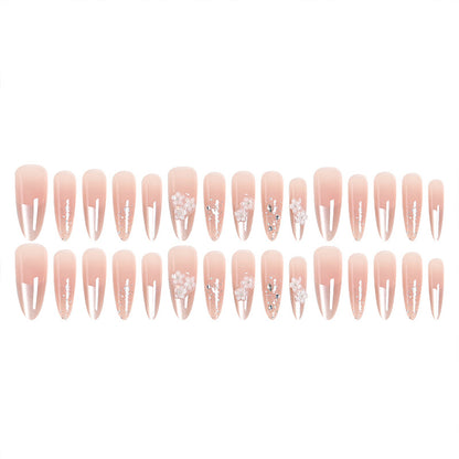 Nail art set with floral 3D applications and glitter accents Acalora