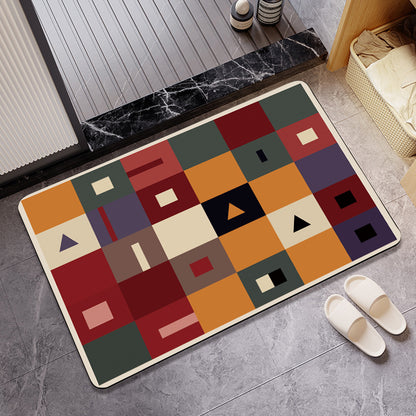Geometric Pattern Bath Mat Acalora