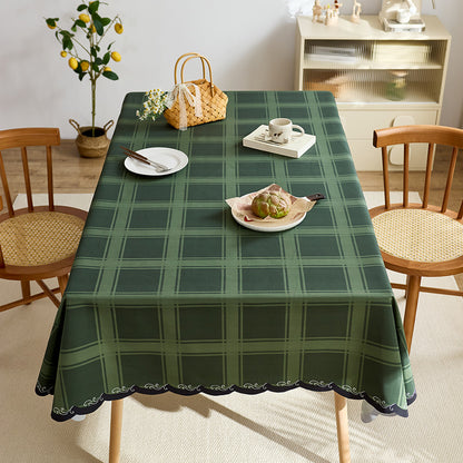 Elegant Plaid Tablecloth