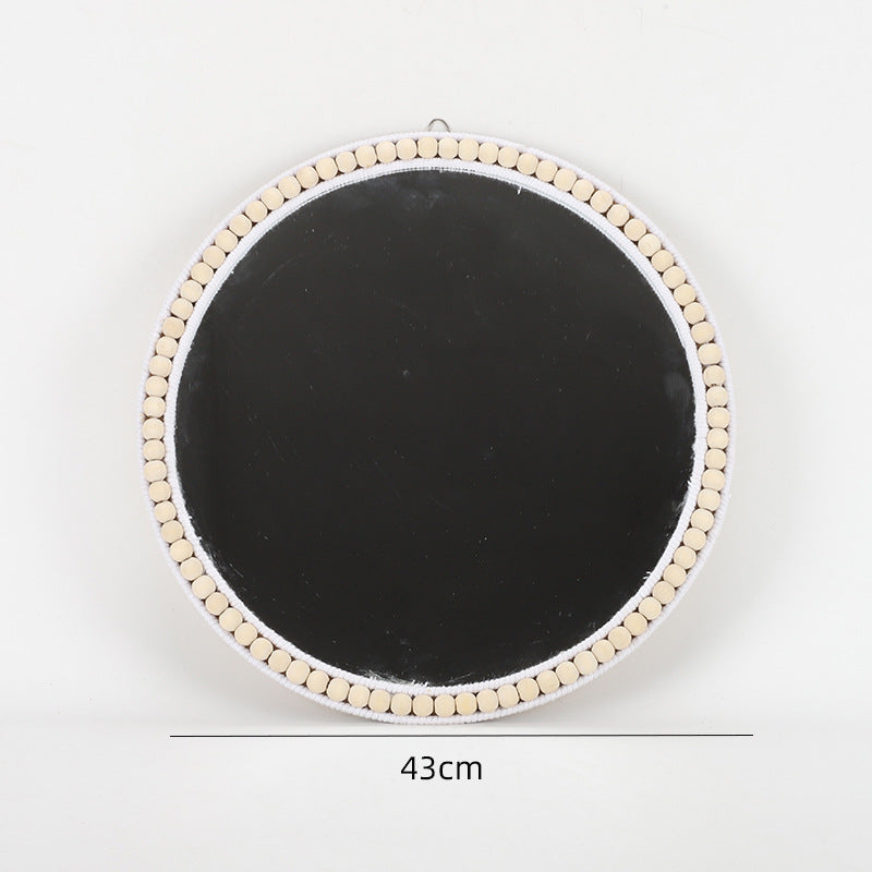 Round Wall Mirror with Rattan Design Acalora