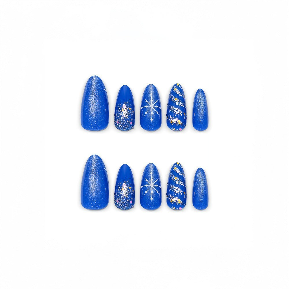 Artificial Nails Set with striking glitter and pattern designs Acalora