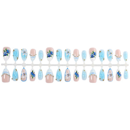 Decorative Floral Press-On Nail Set Acalora 1788495872