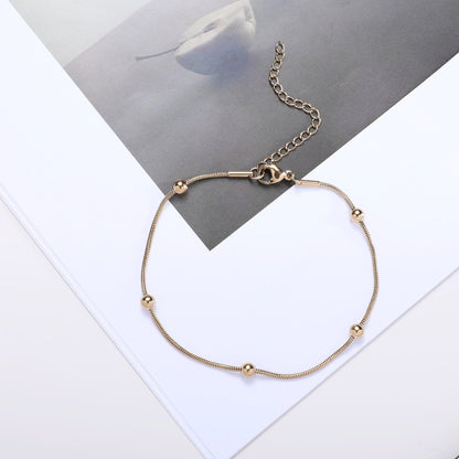 Adjustable Beaded Chain Bracelet Acalora