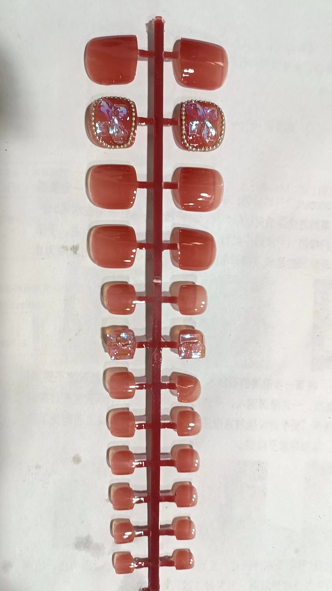 Decorative Diamond-Accent Press-On Nail Set Acalora