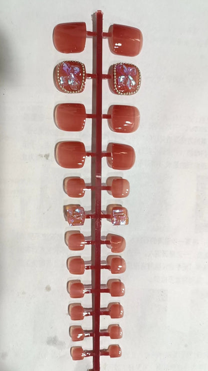 Decorative Diamond-Accent Press-On Nail Set Acalora