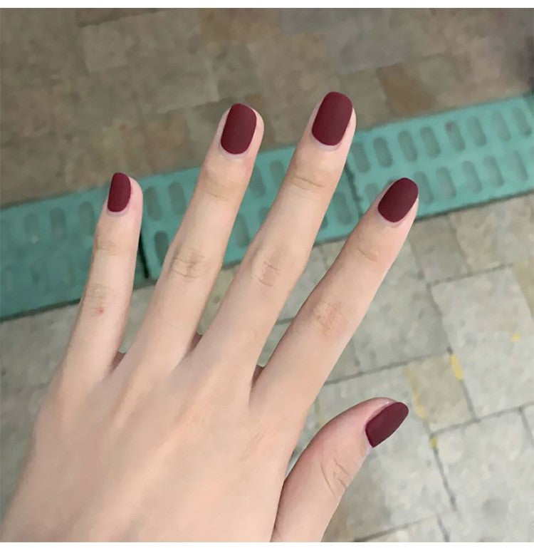 Matte Finish Press-On Nail Set Acalora 178815*10mm0162