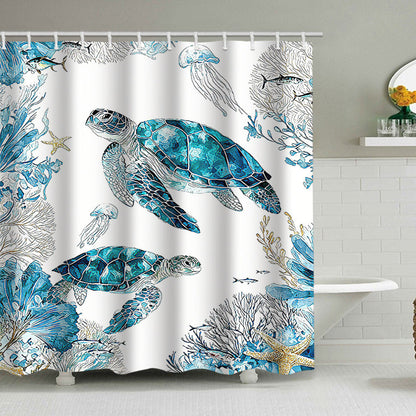 Ocean-Inspired Shower Curtain