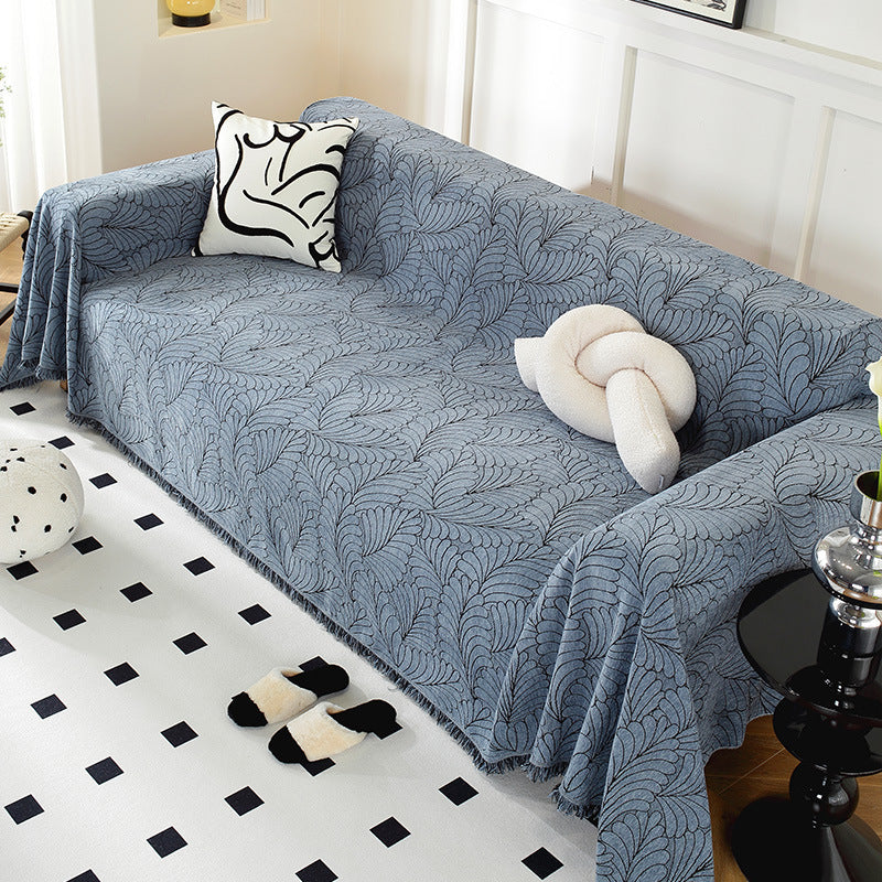 Elegant Leaf Pattern Sofa Cover