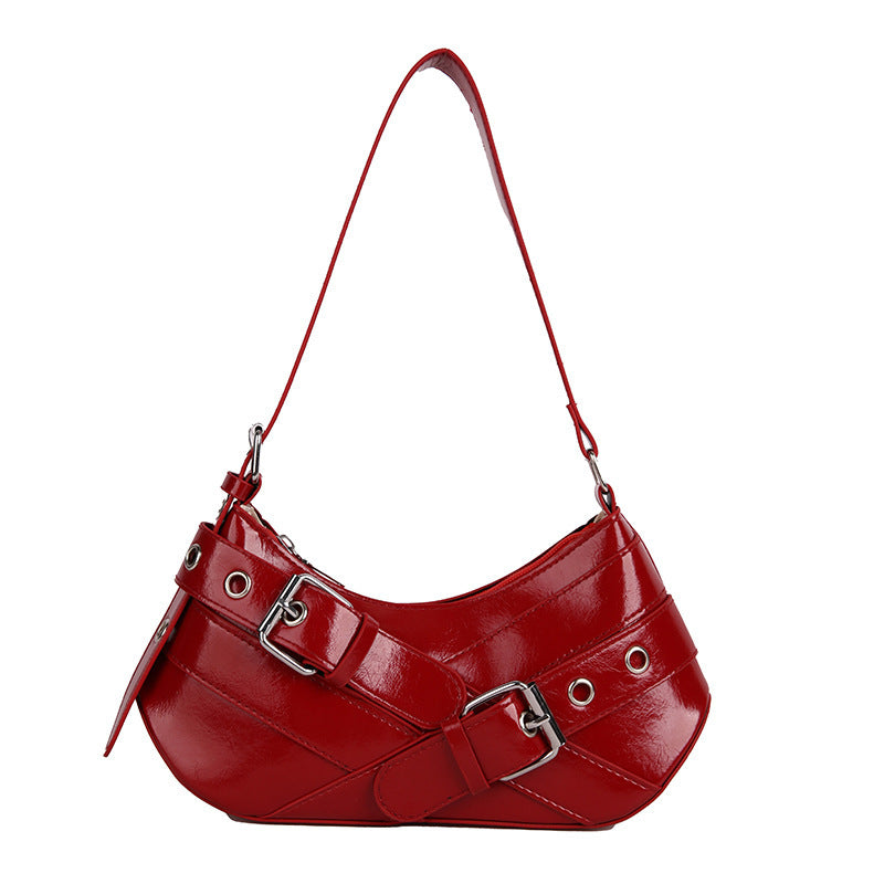 Stylish Patent Leather Shoulder Bag Acalora
