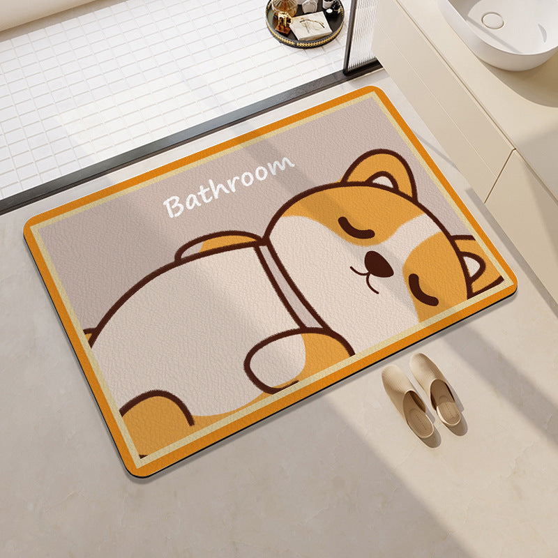 Playful Cat-Themed Bath Rug