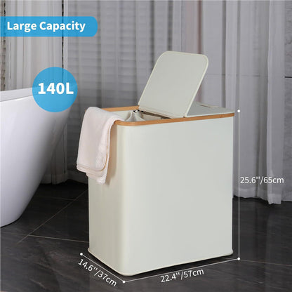 Laundry basket with lid and shelf table Acalora