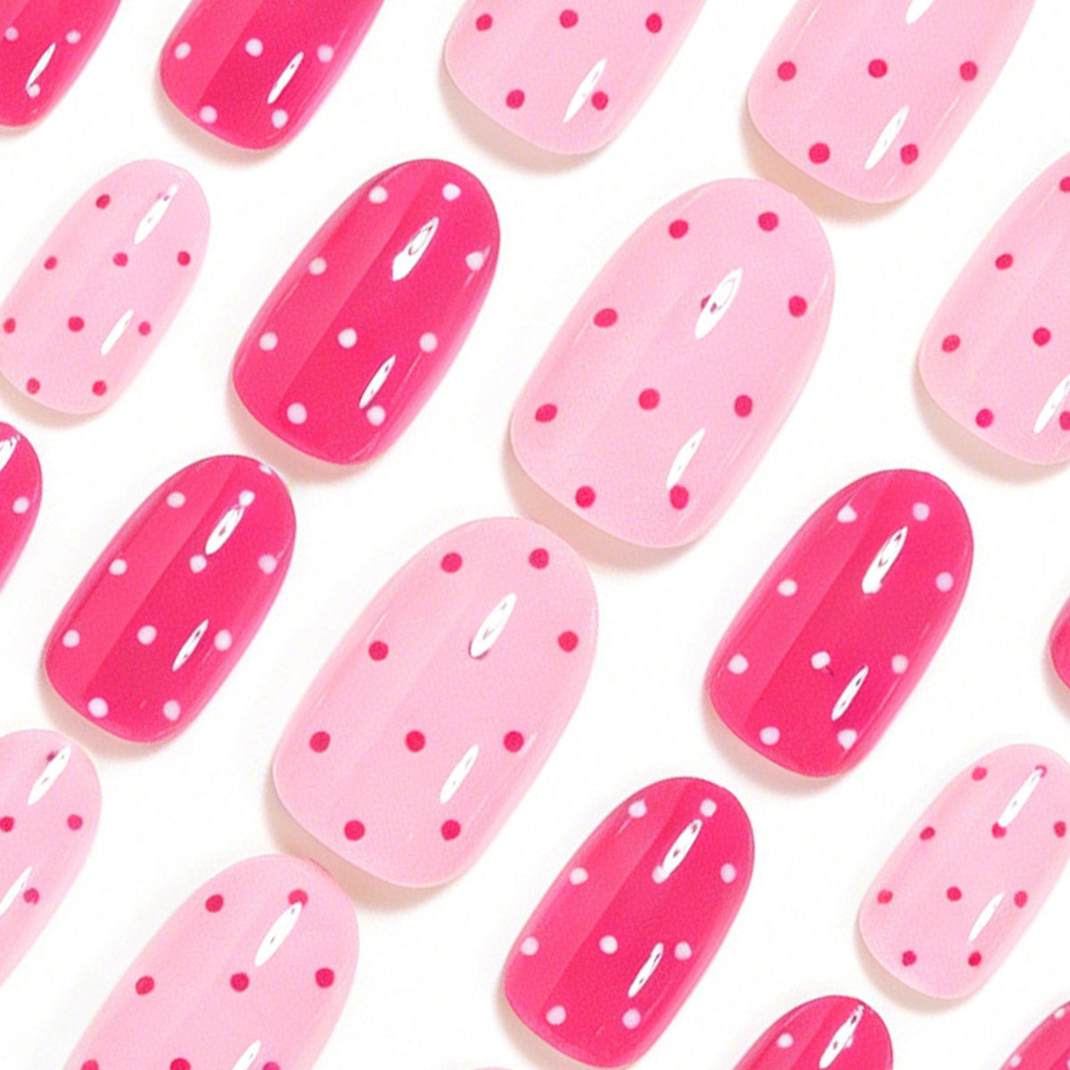 Artistic Polka Dot Press-On Nails Acalora