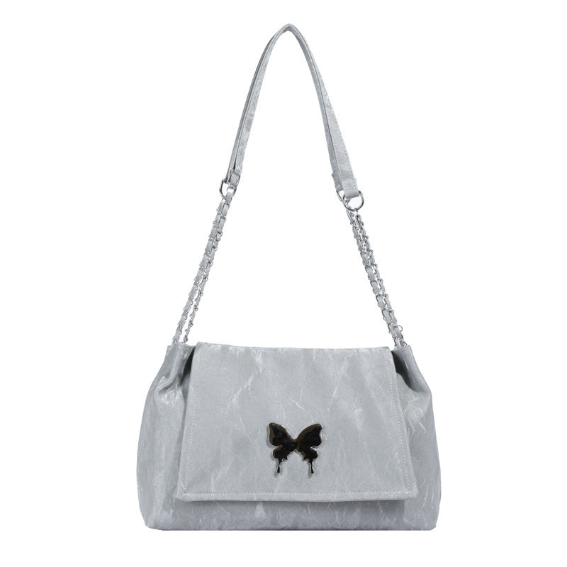 Chic Butterfly Accent Slouchy Handbag Acalora