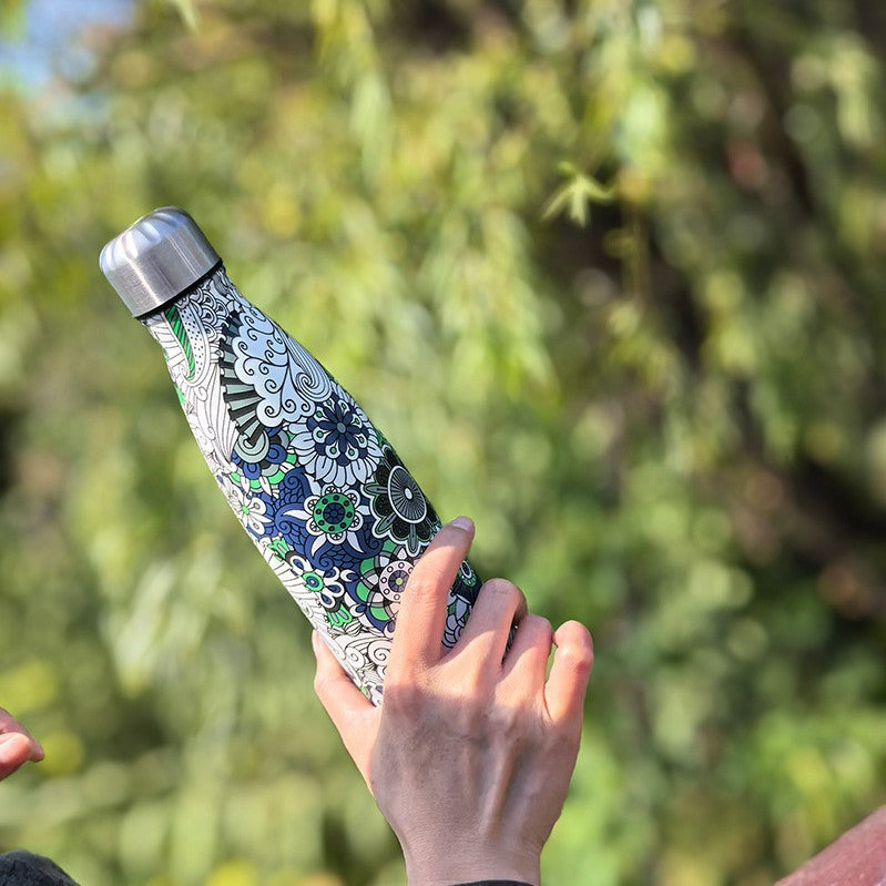 Unisex double-walled insulated bottle made of stainless steel with vacuum insulation and leak-proof screw cap Bowlift