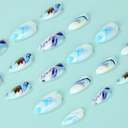 Artificial nails in elegant floral design Acalora
