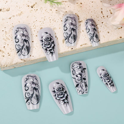 Artificial nails with floral designs Acalora