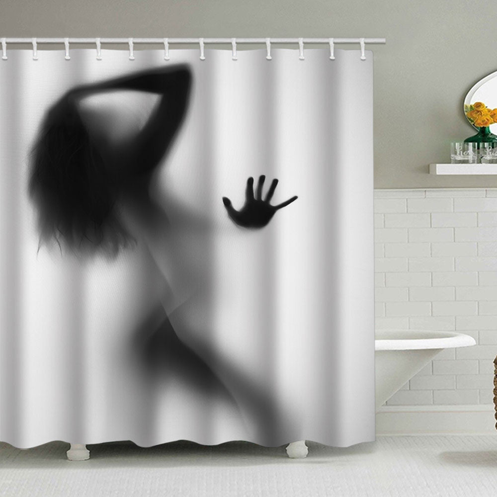 Artistic Silhouette Shower Curtain