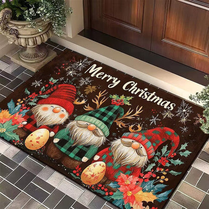 Festive Winter-Themed Entrance Mat