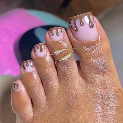 Creative Ice Cream Cup Design Artificial Nails Acalora