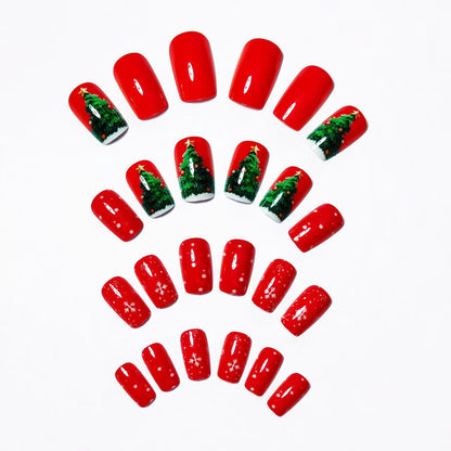 Festive 3D Christmas Tree Nail Art Acalora