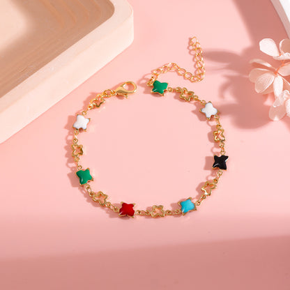 Colorful Star Charm Bracelet Acalora