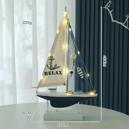 Nautical Sailboat Figurine Display