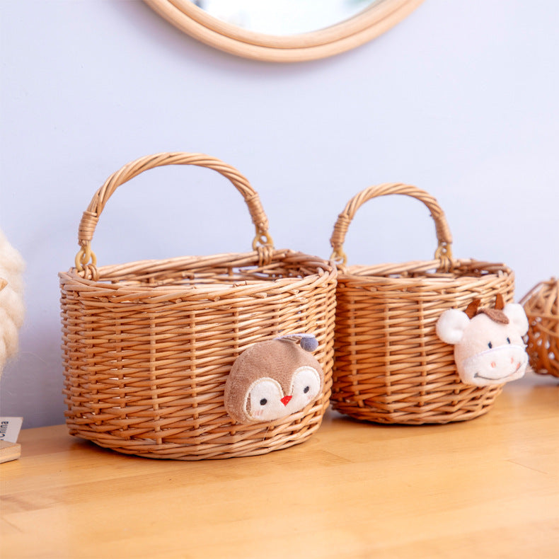 Funny storage basket with animal motif Acalora