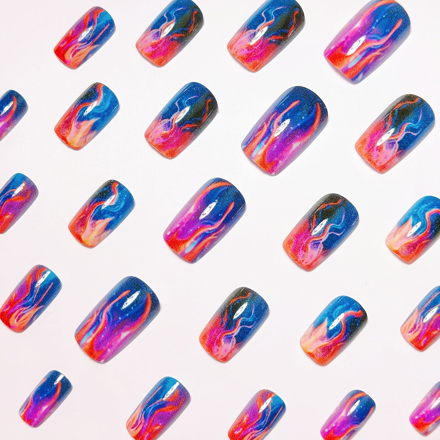Artistic Flame Effect Nail Art Acalora