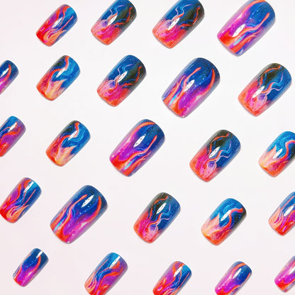 Artistic Flame Effect Nail Art Acalora