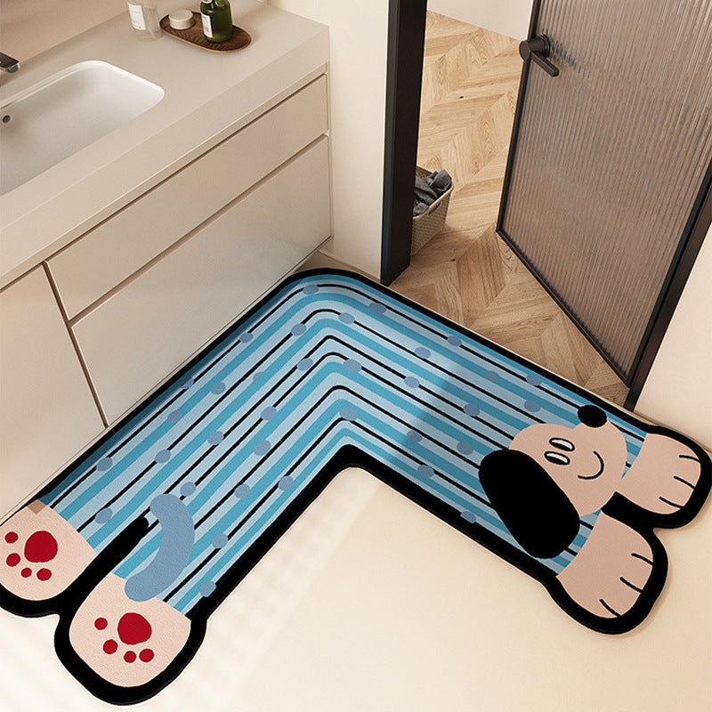 Fun-Filled Cartoon-Themed Bath Mat