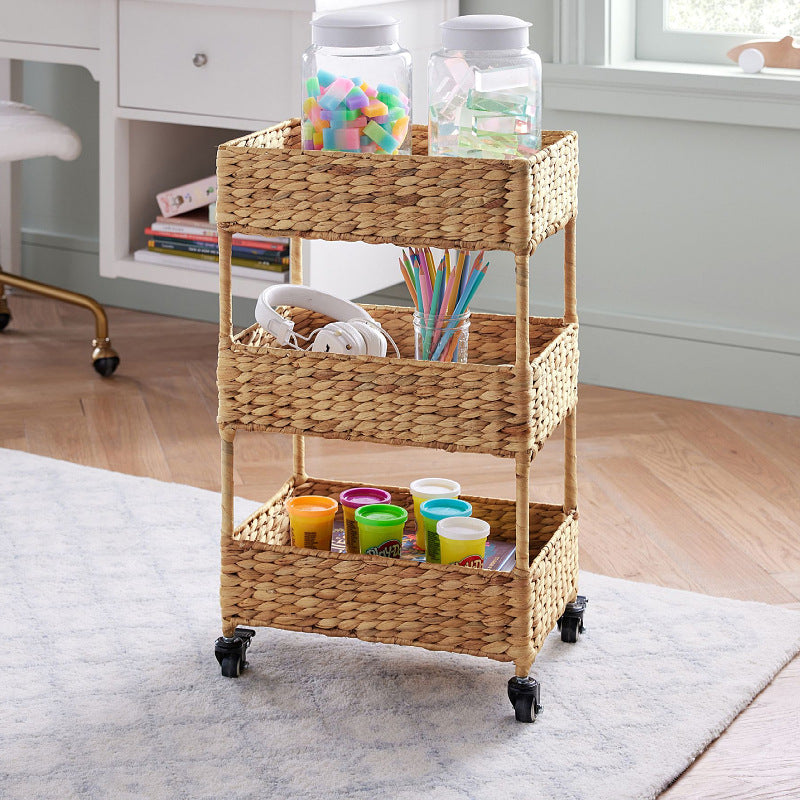 Multi-Tier Woven Storage Cart Acalora