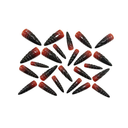 Gothic-style artificial nails with pointed tips and shiny surface Acalora