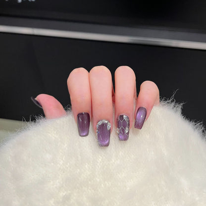 Diamond-Accented Press-On Nail Set Acalora