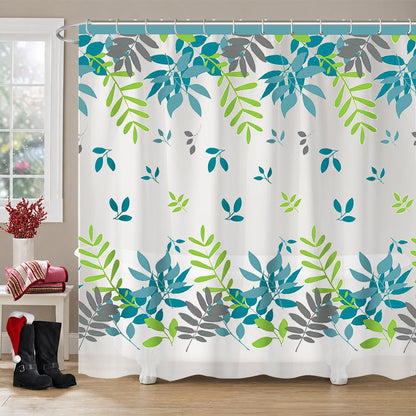 Leaf Motif Shower Curtain