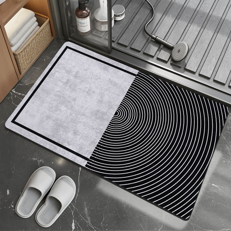 Stylish Geometric Pattern Bath Mat Acalora