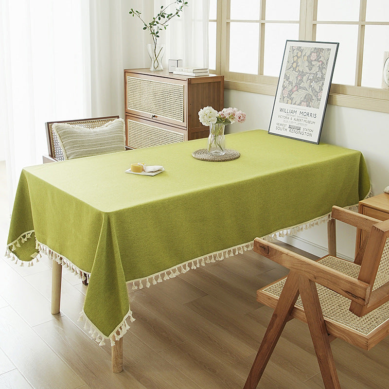 Elegant Fringed Tablecloth