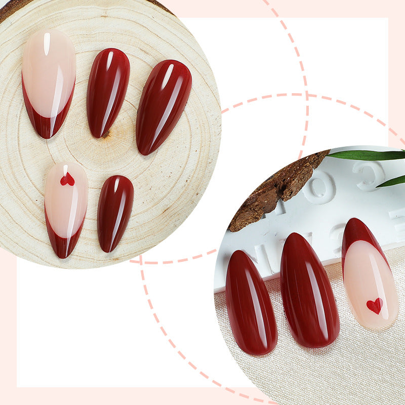 Press-On Nail Art Collection with Heart and Ombre Designs Acalora