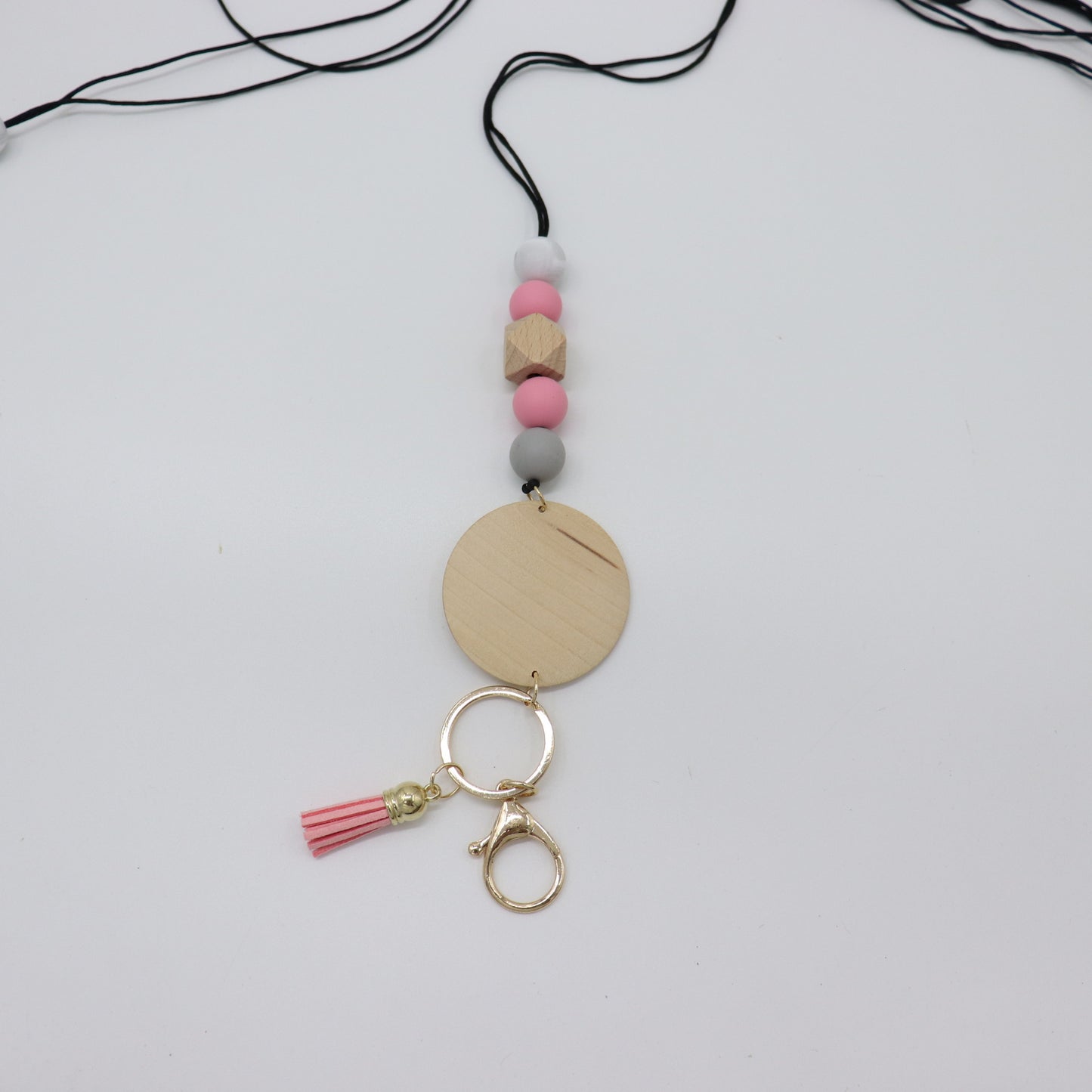 Beaded Keychain Lanyard with Decorative Tassel Acalora
