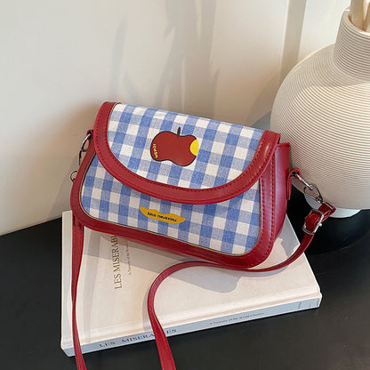 Playful Gingham Pattern Handbag Acalora