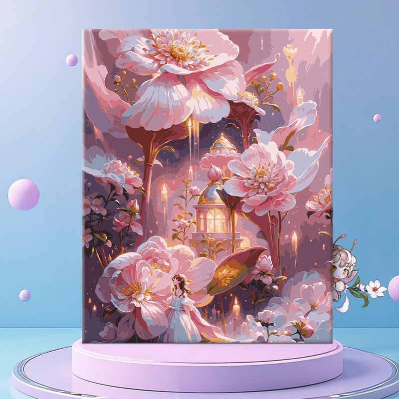 Whimsical Floral Fantasy Canvas Wall Art