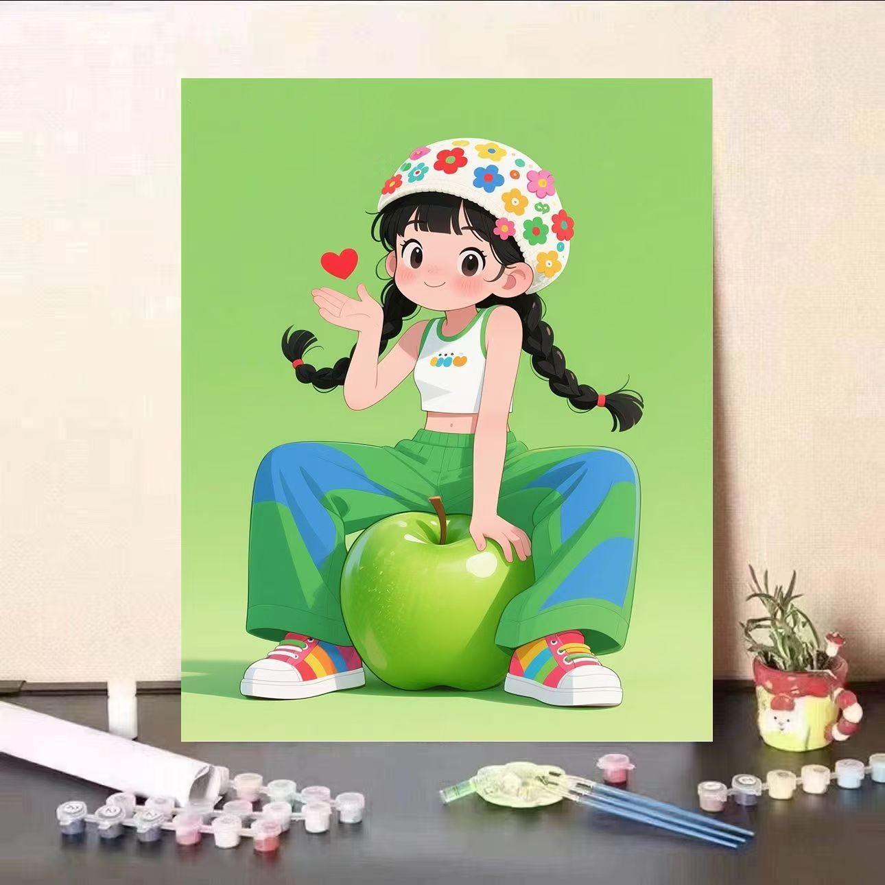 Playful Character Canvas Art Print